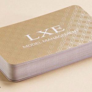 500 Business Cards, Rounded Corner Spot UV Velvet Lamination 760 mic - Thick